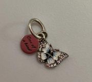 Blue Butterfly & Quote Double Dangle Charm