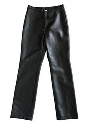One Step Up Faux Leather Pants  Leggings Straight‎ Leg Black Small