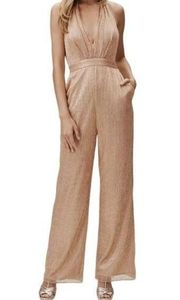 BHLDN Jelena Jumpsuit in Rose Gold Size 4 NWOT