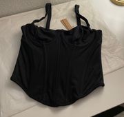 COTTON CORSET TOP / SOOT