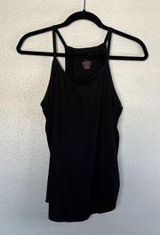 EUC Tek Gear Pleated Black Sports Tank Top sz L