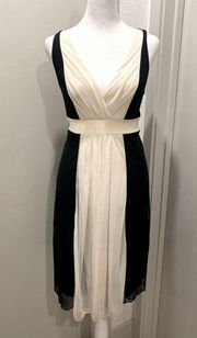 VTG '90s Y2K Ruby Rox Black & Cream Knee-Length Dress - Med