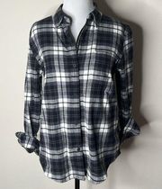 Bass Windsor Black and White Plaid Flannel