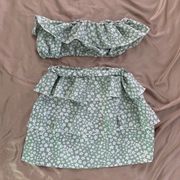 Dainty Flower Ruffled Matching Set