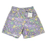 Zara High Waisted Floral Shorts Purple Yellow Size 00