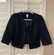 NWOT Black Tweed Cropped Jacket