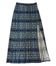 American Eagle Printed Pattern Midi Length High-Waisted Pleated Skirt - Medium