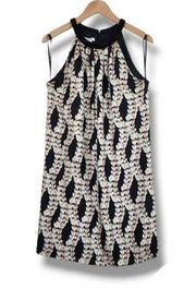 Maggy London Silk Beaded Halter Neck Dress Party Embellished Mini Dress Size 12