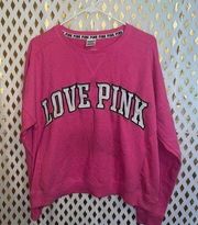 Victoria’s Secret PINK sweater sweat shirt crewneck stain size L