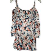 French Laundry Floral Cold Shoulder Top