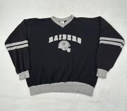 Vintage 90s Las Vegas Oakland Raiders Black Pullover Crewneck Sweatshirt adult XL/2XL