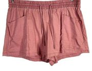 Ava Viv Plus Size 3X Shorts Pink Elastic Waist Drawstring Pockets High Rise 1555