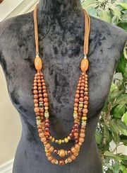 Vintage Women's 1970 80s Vibrant Tribal African Chunky Necklace