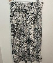 Great Northwest Indigo maxi Skirt.  Size L.  Black white gray. Elastic waistband