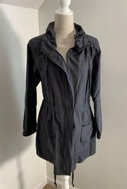 Eileen Fisher charcoal grey anorak windbreaker‎