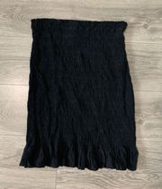 Black Smocked Skirt