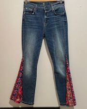 7 For All Mankind  The High Waist Ankle Skinny Bellbottom