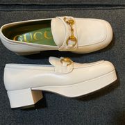 Whoudan White Leather Loafer size 36