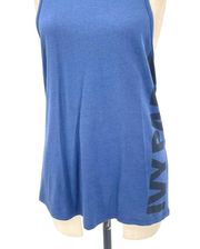 Ivy Park Mesh Racerback Tank Top Navy Blue & Black Logo Size Small