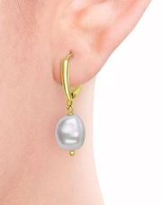 Giani Bernini Baroque White Pearl Earrings