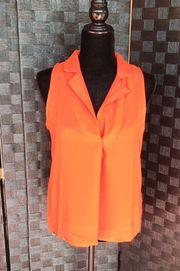 Orange Sleeveless Tank Top