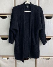 Bobeau popcorn pocket cardigan