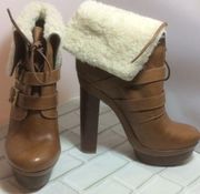 NWOT Rachel Zoe Piper Shearling Bootie Tan Sz 8.5