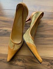 Casadei vintage  squared pointy toe pump 9.5