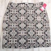 Rose Gold Black Mini Skirt Elegant Tribal NWT