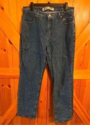 Harley Davidson Jeans Womens 14 Blue Denim Stretch Straight Leg Cotton (1164)