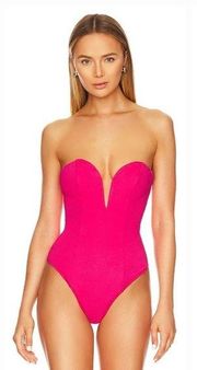 Superdown Gianna Sweetheart Bodysuit in Pink