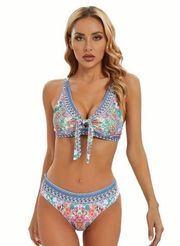 Women’s Floral 2-Piece Swimsuit, Medium