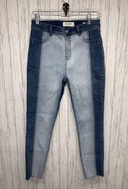 Womens Size 27 Pacsun Hi-Rise Ankle Jeggings Two Tone EUC