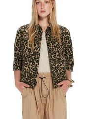 New Scotch & Soda Leopard Print Denim Brown Black Women's Size S