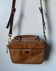 Michael Kors Tan Leather MK Crossbody Purse