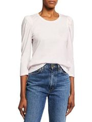 A.L.C. Karlie Puff-Sleeve Tee in White