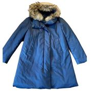 Theory down fill navy blue puffer jacket with removable vest medium