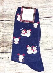 NWT J. Crew Snowman Crew socks