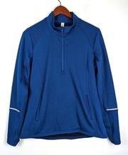 Lole Navy Blue Performance Top Quarter Zip Pullover Sweatshirt Women's Large