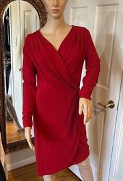 NWOT Ann Taylor Red faux wrap dress sz 6