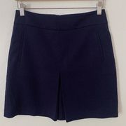 Ann Taylor  petite navy blue a-line skirt size 4