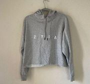 Zyia women’s embroidered cropped hoodie size xl