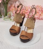 Jimmy Choo Leather Ankle Boho Strap Platform Sandals Size 9