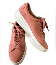 Gentle Souls by Kenneth Cole leather  Rosette Sneakers - Pink Clay 8 M