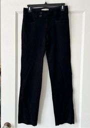 Martin Fit Black Straight Leg Slacks Dress Pants Size 2 GUC