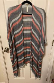 Long Striped Cardigan