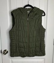 Blanc Noir green quilted insulated quilted vest jacket size XL women’s