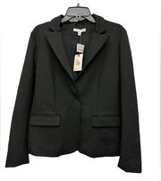 Sincerely Jules Single Button Blazer Size XL Black Notch Collar Pockets NWT