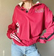 Vintage COOGI Australia Red Quarter Button Pullover Logo Sweatshirt