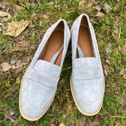 Caslon Tristan Light Blue Suede Loafers Size 7